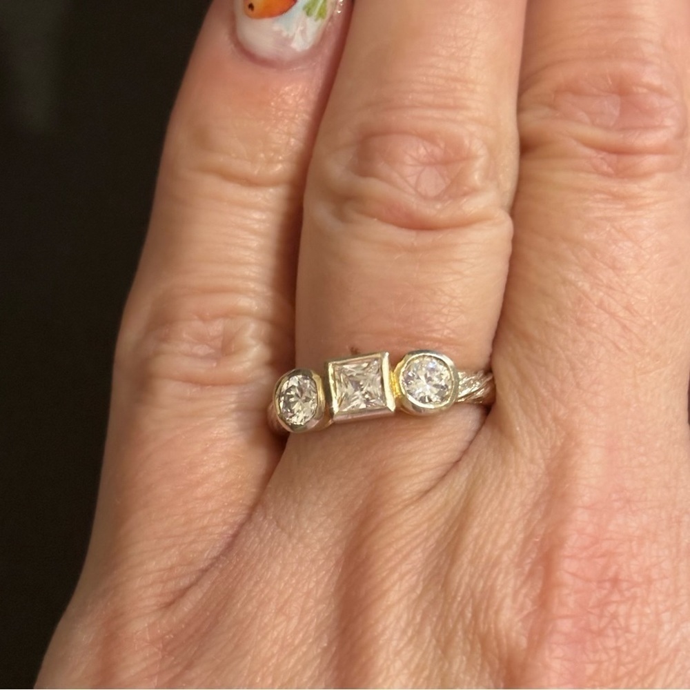 925 and cz rope style ring size 7.25
